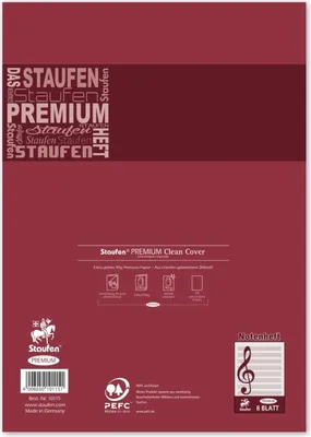 Image de Staufen® 734010115 Cahier de notes sans lignes de repères Ligne N Ligne de notes sans marge