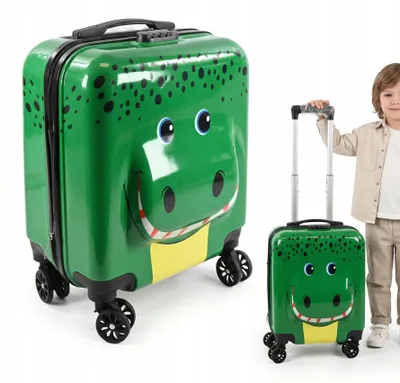 Produktbild von Kinderkoffer Dinosaurier Handgepäck Trolley mit Rollen - Robuster ABS Koffer für Jungen