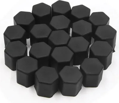 Produktbild von 20 stücke 15mm Gummi Auto Rad Reifen Reifen Mutter Schraube Abdeckkappen Nabenschutz Schwarz
