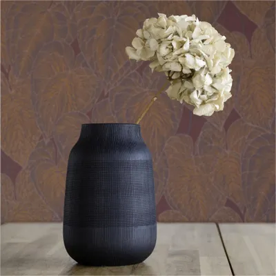Produktbild von Tapete Floral M1-No.11942 Vliestapete Blätter Rot Orange Wohnzimmer Schlafzimmer Küche