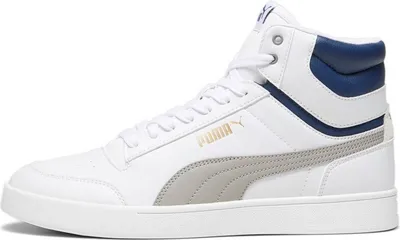 Produktbild von Puma Shuffle Mid White-Concrete Gray-Persian Blue-Gold Größe EU 40