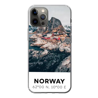 Produktbild von MuchoWow® Handyhülle Schutzhülle Hülle für iPhone 12 Pro Norwegen - Wasser - Bergen Silikon Softcase Handy Hülle - Abdeckung