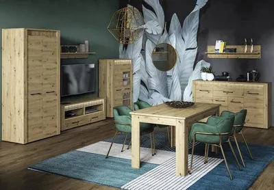 Zdjęcie produktu dla Zestaw do salonu drewno styl nowoczesny 5 szt JVmoebel