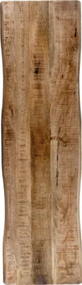 Produktbild von Holzplatte 140x40 cm Tonia, Bretter aus Mangoholz massiv + raue Oberfläche, Baumkanten-Platte für Heimwerker, geeignet für Arbeitsplatten, Tische & Fensterbretter