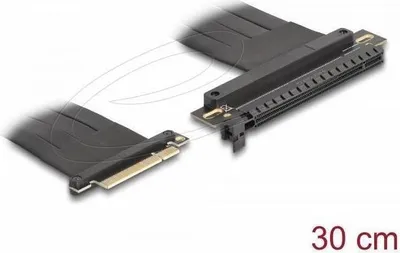Zdjęcie produktu dla DeLOCK 81499, PCIe, PCIe, Męski, Czarny, 0,3 m, 1 szt.