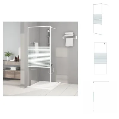 Produktbild von vidaXL Duschwand für Begehbare Dusche Weiß 80x195 cm ESG-Klarglas -  Duschwände