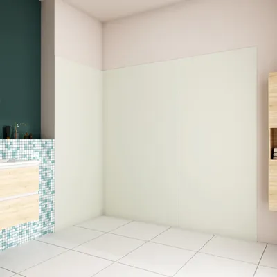 Produktbild von 120x120x120cm Stein Gold PE-Aluminiumpaneele Duschelement Duschwandplatte Barrierefrei Duschrückwand