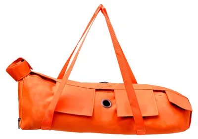 Produktbild von ZELURXX Katzenpflege- und Fixiertasche, 4 Bein-Reißverschlüsse, verstellbar, Nylon, für Krallenpflege, Tierarzt & Pflege, S, Orange