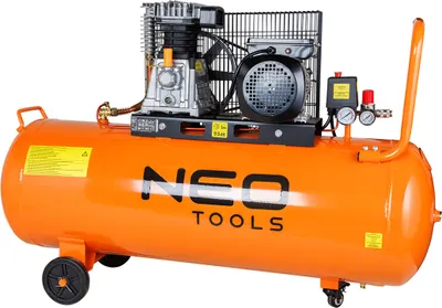 Image de Compresseur à huile NEO TOOLS 150L pour ateliers professionnels et projets exigeants - Moteur puissant de 2200 W, débit de 295 l/min, 230 V