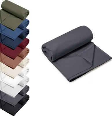 Produktbild von Bettlaken ohne Gummizug 150x250 cm Haustuch 100% RENFORCE Baumwolle Betttuch Tischdecke, Farbe: Grau