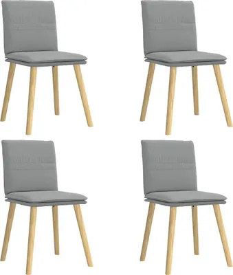 Produktbild von vidaXL Esszimmerstühle 4 Stk. Hellgrau Stoff