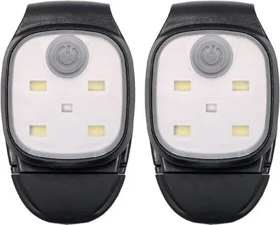 Zdjęcie produktu dla Zielone lampki bezpieczeństwa LED, odblaskowe, ładowane przez USB, zestaw 2 sztuk, akcesoria do biegania i kempingu