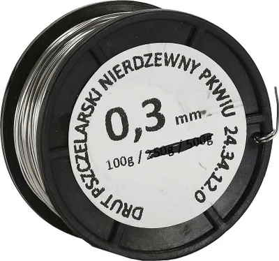 Produktbild von Wabendraht aus Edelstahl, Ø 0,3 mm, Spule 100 g, rostfrei