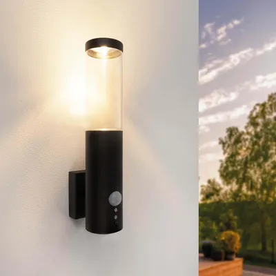 Produktbild von Ledvion LED Wandlampe Schwarz 2x GU10 mit Sensor ohne Leuchtmittel