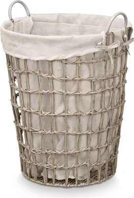 Obrázek produktu pro Koš na prádlo s úchyty, jednokomorový, 59 cm, šedý