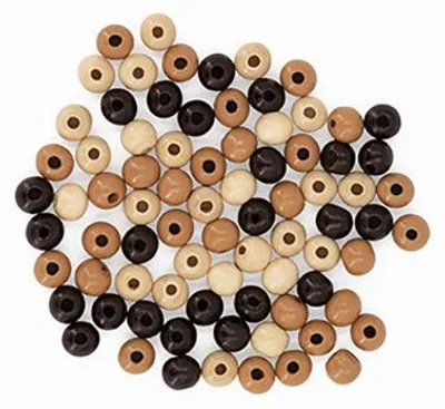 Produktbild von Glorex Holzperle braun mix 10 mm - 47 Stück