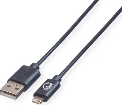 Produktbild von VALUE USB 2.0 Sync- & Ladekabel mit 8pin-Anschluss, 0,15 m