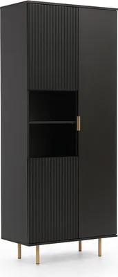 Produktbild von Vitrine in matt schwarz NADOR-132