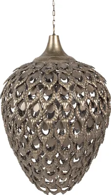 Produktbild von Clayre & Eef Hängelampe Ø 39x59 cm Goldfarbig Grau Eisen