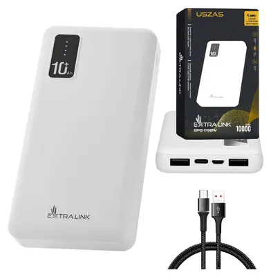 Produktbild von Extralink EPB-098 Powerbank 10000mAh USB-C Weiß