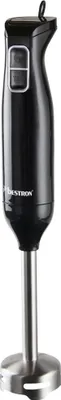 Produktbild von Bestron Stabmixer, Pürierstab nit 2 Geschwindigkeitsstufen & ergonomischer Handgriff, Staab abnehmbar, Material: Edelstahl, Farbe: Schwarz/Silber