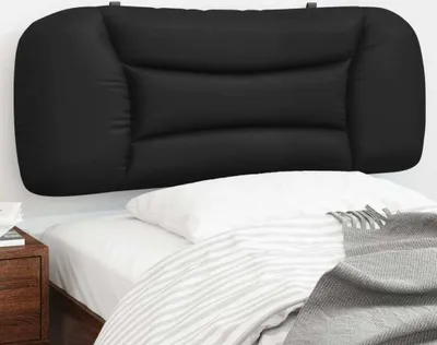 Produktbild von Design Kopfteil-Kissen Schwarz 100 cm Kunstleder, Kopfteile 2024 Neu