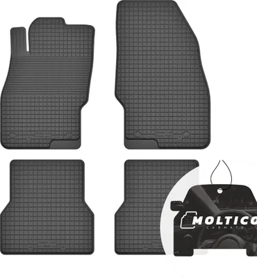Produktbild von Gummimatten mit Rand Auto Fußmatten Gummi Automatten Passgenau 4-teilig Set - passend für Fiat Punto 12' 2012-2018