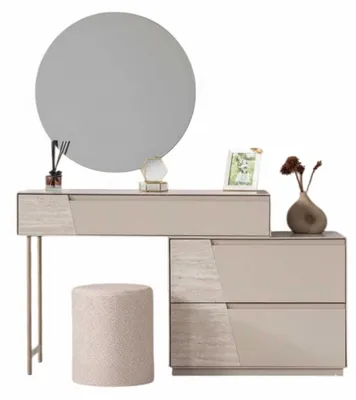 Immagine prodotto di Letto, comodino, armadio, toletta, specchio, sgabello, stile moderno