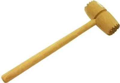 Produktbild von Holz Fleischklopfer rund 30,5 x 10,5 cm