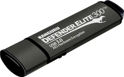 Obrázek produktu pro iStorage Kanguru Defender Elite 300, 256 GB, USB Typ-A, 3.2 Gen 1 (3.1 Gen 1), 300 MB/s, Čepice, Černá