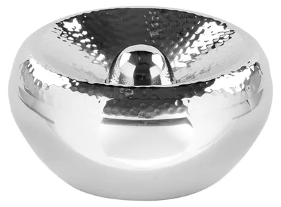 Produktbild von FINK Aschenbecher APOLLO - Edelstahl poliert, silberfarben, 13 x 13 cm, H 6,2 cm, für innen und außen, Balkon, Terrasse
