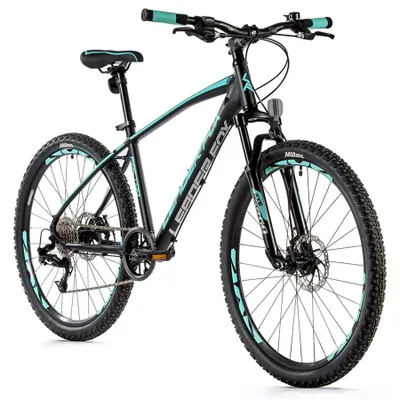 Produktbild von 26 Zoll Alu Leader Fox Factor 8 Gang MTB Scheibenbremsen R36 cm Schwarz Türkis