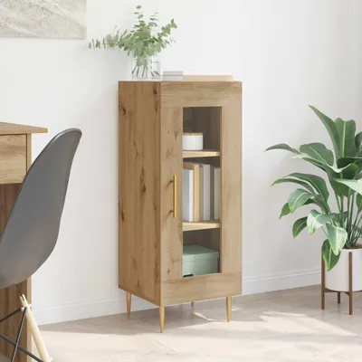 Image de vidaXL Sideboard Chêne Artisan 34 x 34,5 x 90 cm Matériau dérivé du bois