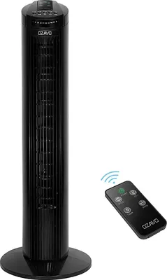 Produktbild von OZAVO Turmventilator OZ200, Energiesparend Standventilator mit Fernbedienung, 74cm Ventilator, 3 Einstellbare Geschwindigkeitsstufen 3 Lüftungs Modi Timer mobiler Lüfter