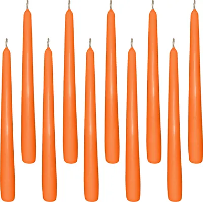 Immagine prodotto di 10 candele taper arancione 23,5 x 245 mm