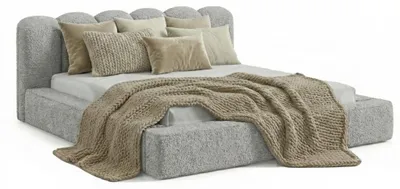 Obrázek produktu pro Čalouněná postel DreamLux Veneto 200 x 200 cm s roštem a úložným prostorem látka Loop 17