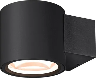 Productafbeelding van Dim-to-warm muurspot Oculus zwart