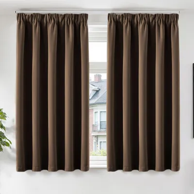 Produktbild von Solidchoice – Verdunkelungsrollos, Set aus 2 Stück, 140 x 145 cm, Braun