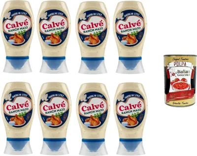 Produktbild von Calvè Ranch Maio Buttermilch-Sahne-Mayonnaise-Sauce 8x240gr + Italian Gourmet polpa 400gr