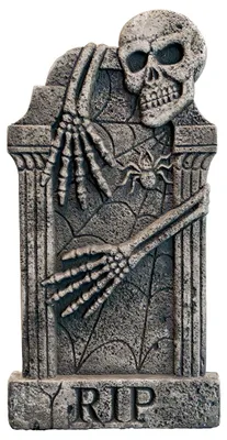 Produktbild von Halloween Deko Grabstein mit Skelett 91cm