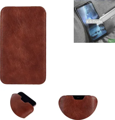 Produktbild von K-S-Trade Schutzhülle Handyhülle kompatibel mit Nokia 9 PureView Handytasche Kunstleder Sleeve in braun