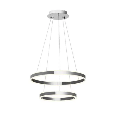 Produktbild von Lucande LED-Pendellampe Lyani, 60 cm, 2-flg., chrom, dimmbar