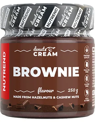 Produktbild von Nutrend DeNuts Cream Brownie 250 g brownie / Aromatisierte Nussbutter / Köstliche Haselnusscreme mit Milchschokolade und Kakao