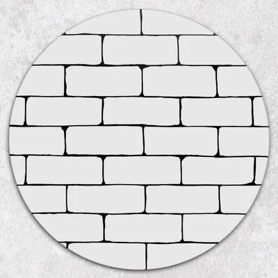 Produktbild von Glas-Herdabdeckplatten Glaskeramikkochfeld-Abdeckung Spritzschutz Glas Runden Schneidebrett fi40 cm - Weißer Ziegel