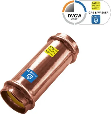 Obrázek produktu pro Sanpro lisovací měděná spojka - zásuvka - posuvná zásuvka, velikost V 35 (měď)