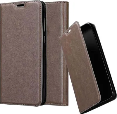 Image de Cadorabo Housse pour Samsung Galaxy A6s Housse de protection marron Housse pour téléphone portable Etui Case Cover Fermeture magnétique