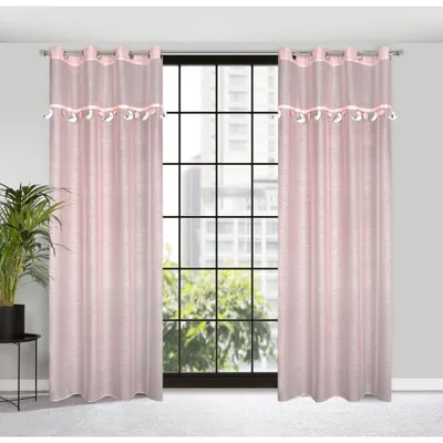 Produktbild von Gardine MOON 2 rosa 140x250 cm Ösen Ösenvorhang