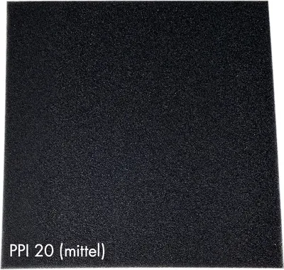 Produktbild von Pondlife Filterschaum schwarz 50x50x3 cm zur optimalen Verwendung als Filtermedium in Teichfiltern : PPI20 (mittel)