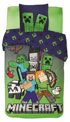 Produktbild von Minecraft Bettwäsche 135x200cm Set für echte Fans
