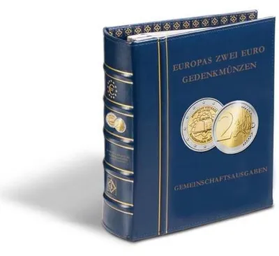 Münzenalbum OPTIMA für 2-Euro-Gemeinschaftsmünzen, blau